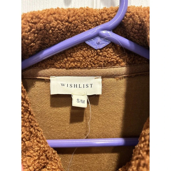 Wishlist Womens Small/Medium Brown Teddy Shacket Oversized Shirt - Picture 5 of 7